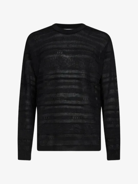 Laneus striped-knitted sweater