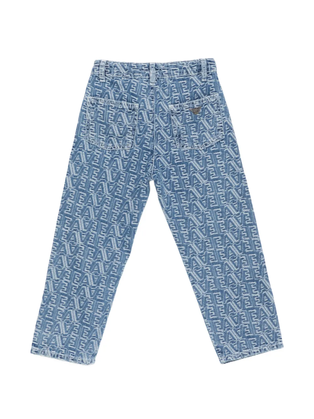 Monogram-Jacquard Straight Jeans