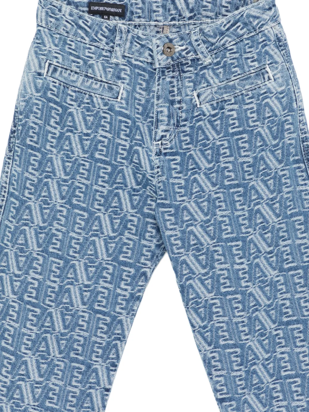 Monogram-Jacquard Straight Jeans
