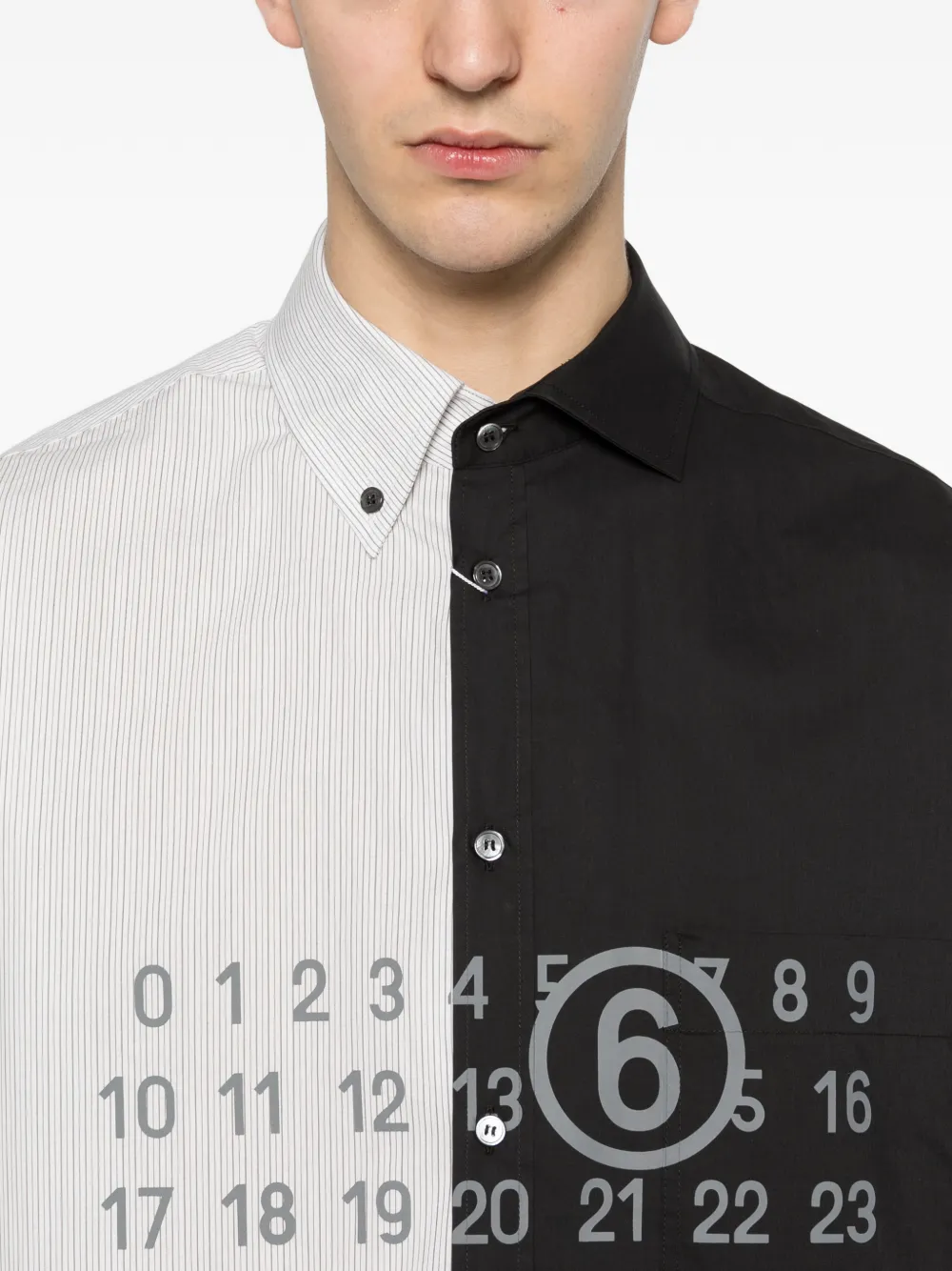 MM6 Maison Margiela Gestreept overhemd Wit