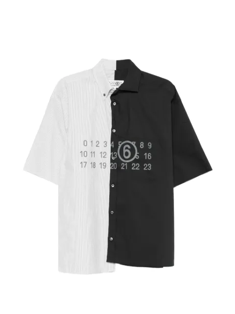 MM6 Maison Margiela striped panelled shirt