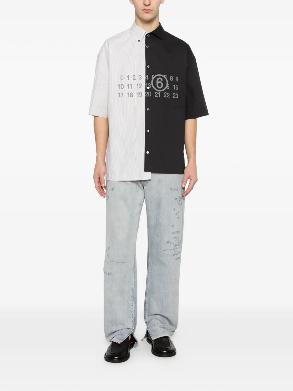 MM6 Maison Margiela Gerafelde jeans Blauw