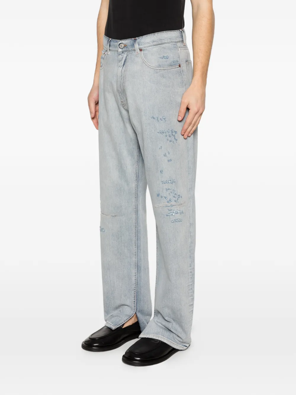 MM6 Maison Margiela Gerafelde jeans Blauw