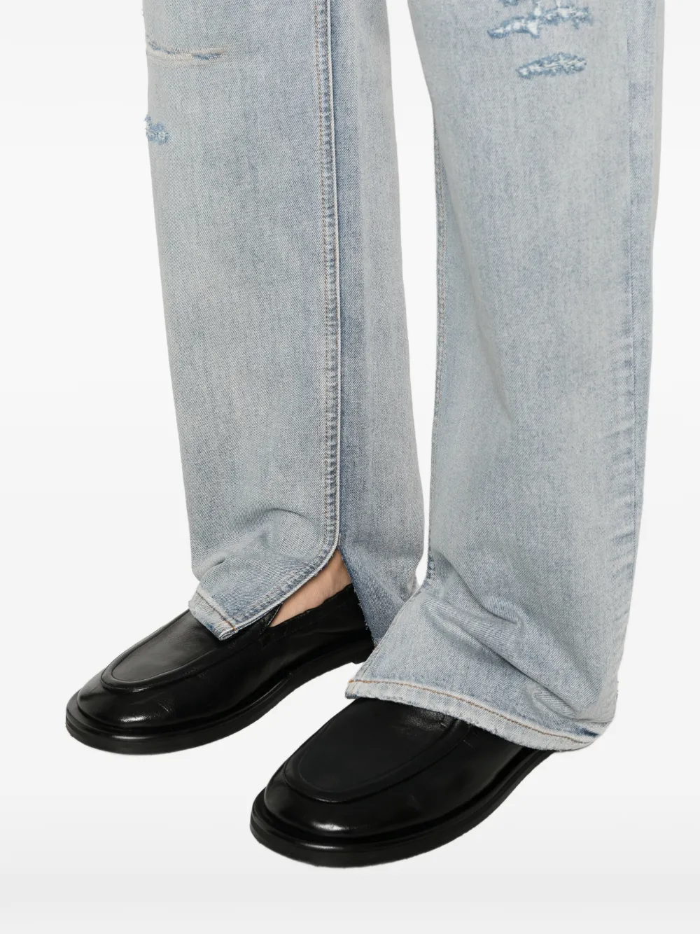 MM6 Maison Margiela Gerafelde jeans Blauw