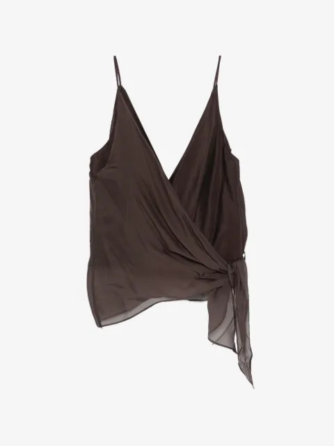 Alysi wrap-tie blouse