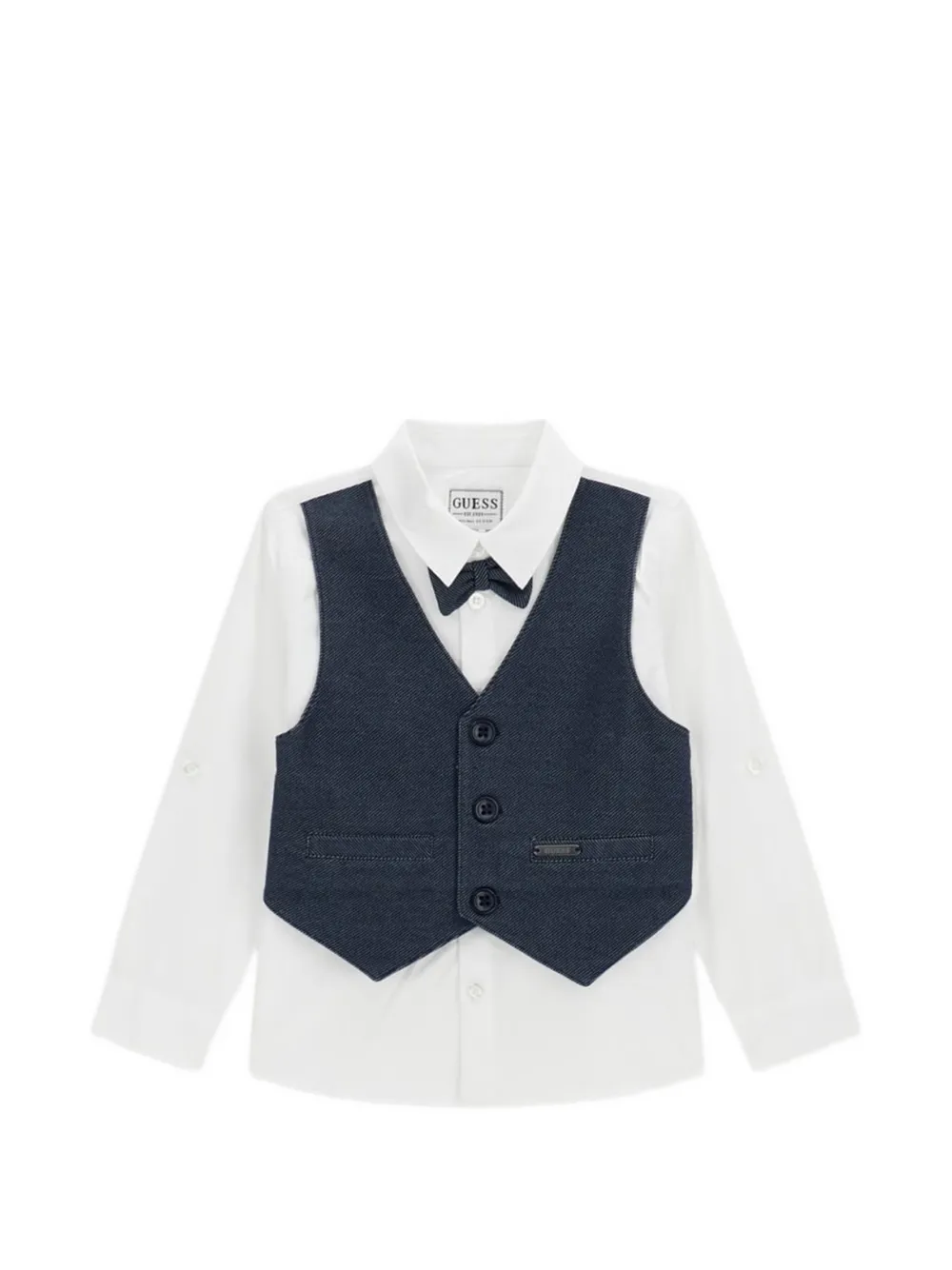 Button-Fastening Two-Piece Suit
