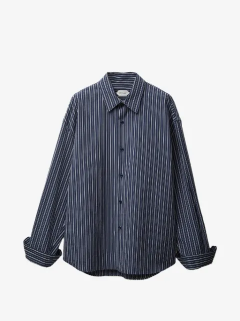 Versace loose-fitting shirt in striped cotton poplin