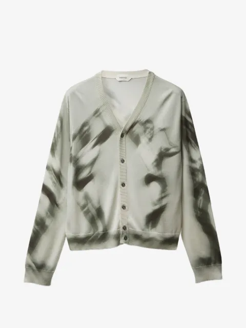 Versace printed silk knit cardigan