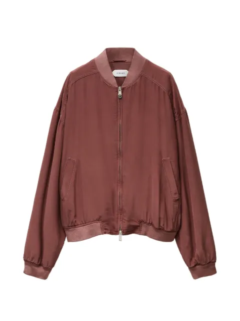 Versace logo-embroidered bomber jacket