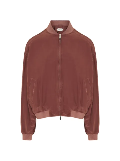 Versace silk-poplin zip blouson
