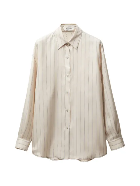 Versace striped silk twill shirt