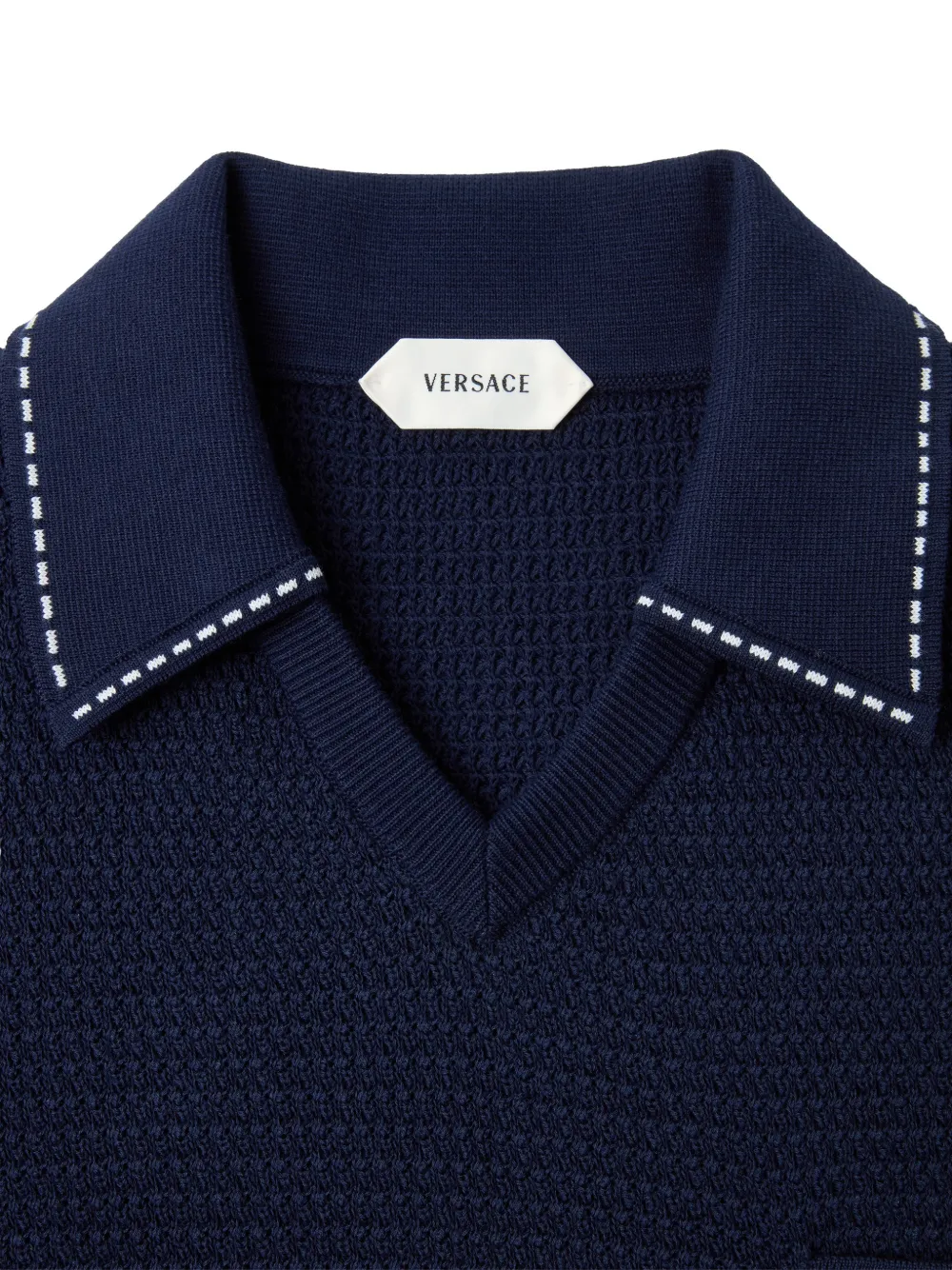 Versace Katoenen gebreid T-shirt Blauw