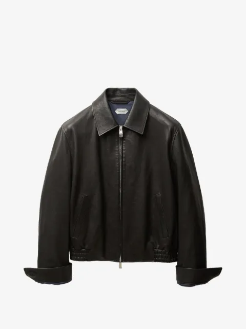 Versace leather blouson
