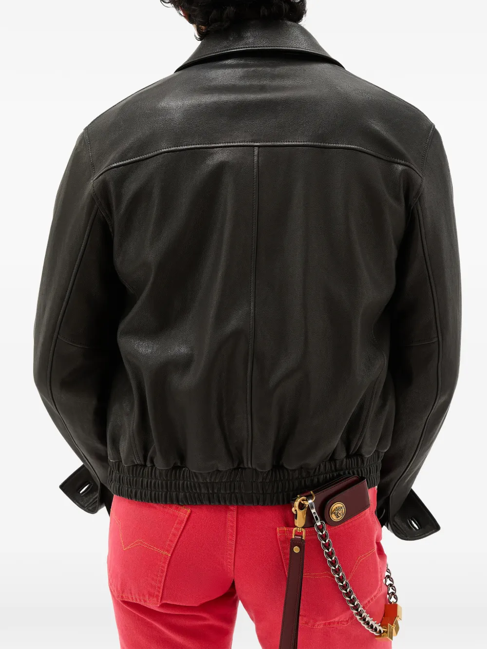  Versace Leather Blouson - Brown 