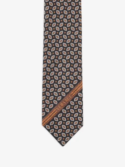 Versace printed jacquard silk tie