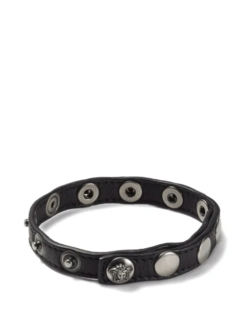 Versace The Spike leather bracelet