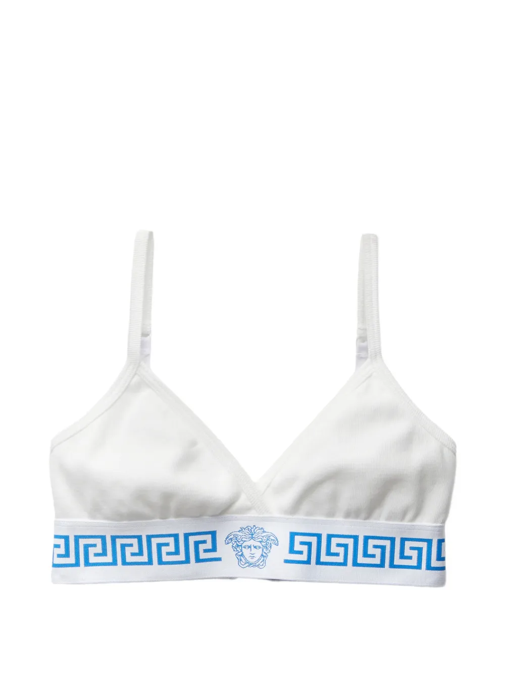 Versace ribbed cotton-jersey bralette - Bianco