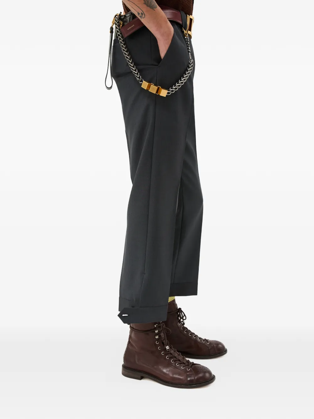  Versace Wool-mohair Regular Formal Pants - Grey 