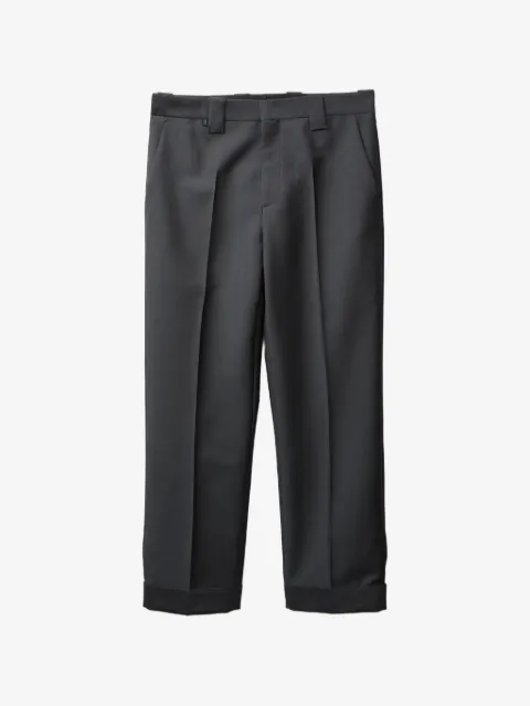 Versace pantalones formales de corte regular en lana de mohair