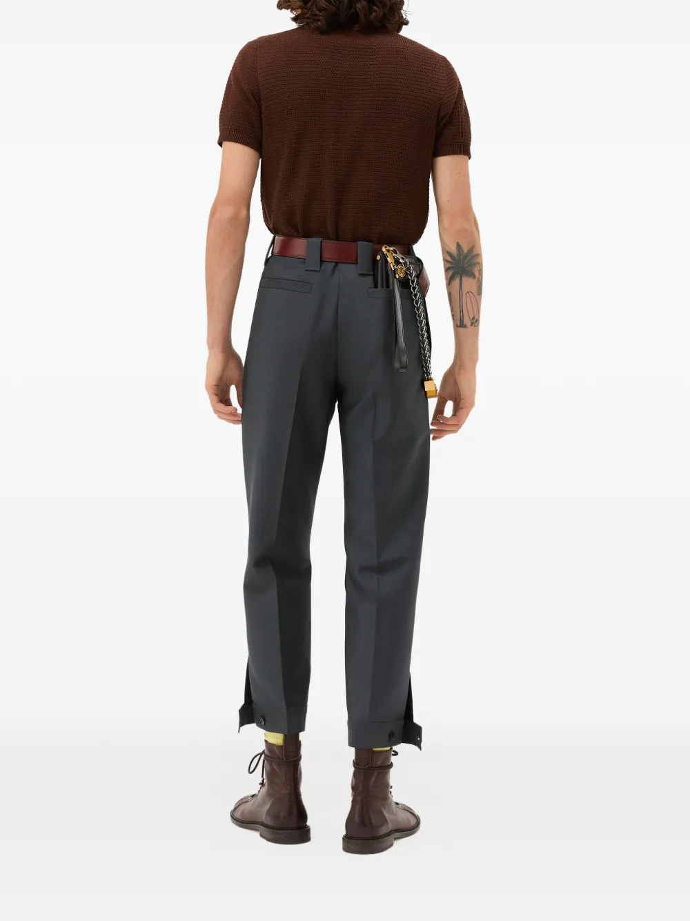 Versace Pantalon van wol-mohair Grijs