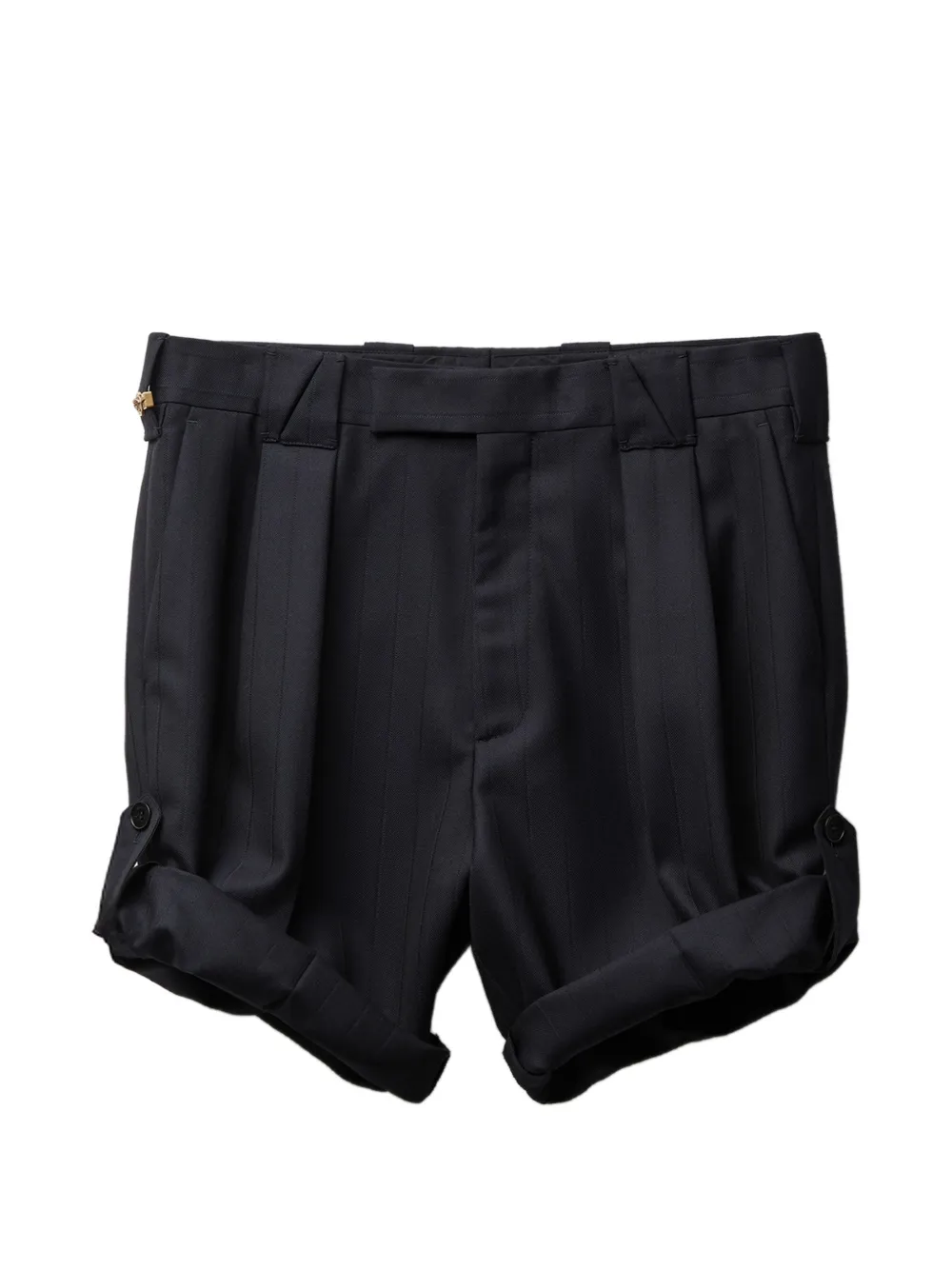 Versace pinstripe wool formal shorts | Blue | Image 1