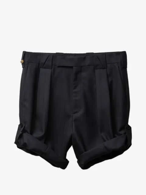 Versace pinstripe wool formal shorts