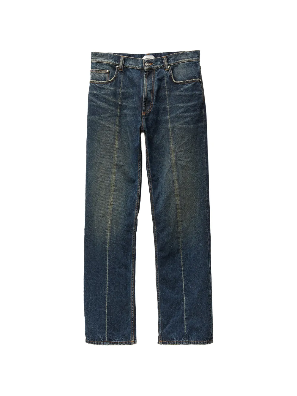 Versace distressed straight jeans - Blu