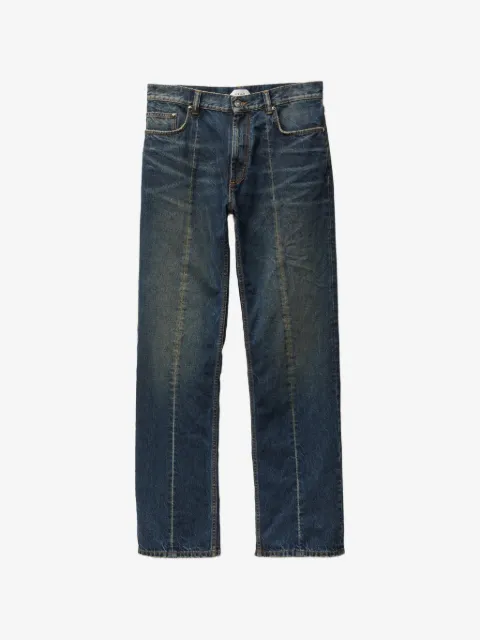 Versace jean droit à effet usé