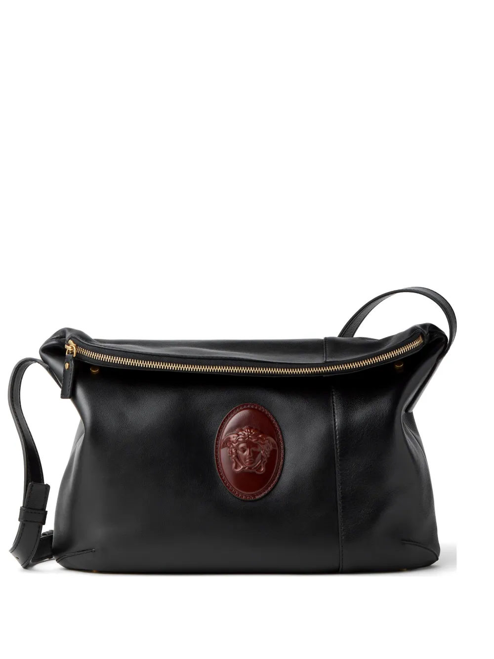 Versace Lou nappa shoulder bag - Nero