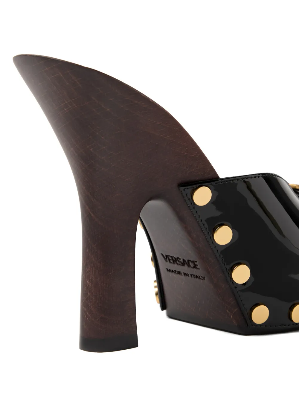 Versace Sassi lakleren klompen Zwart
