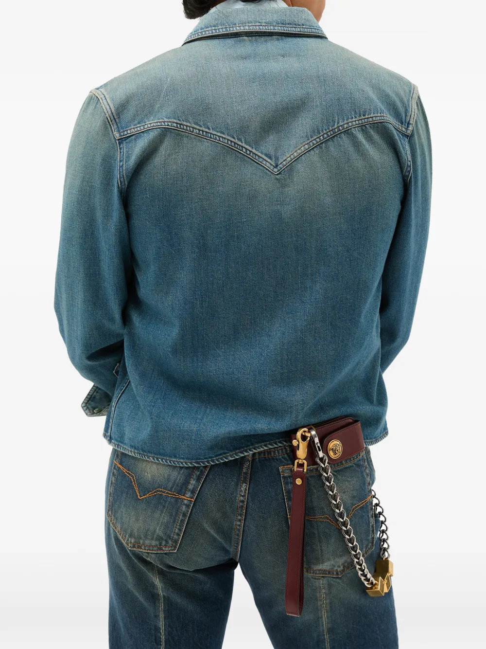 Versace Spijkershirt Blauw