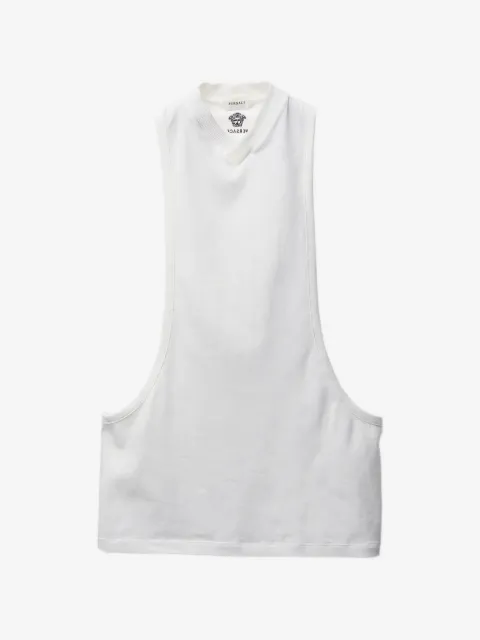 Versace embroidered stretch cotton-jersey tank top