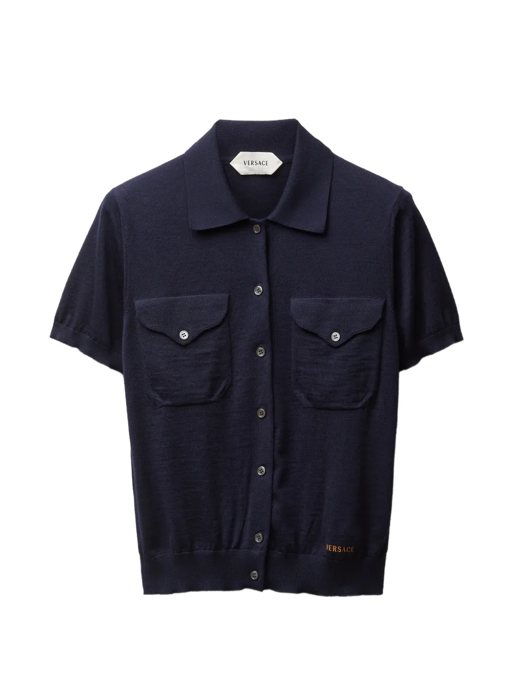 Versace Cardigan con taschino - Blu