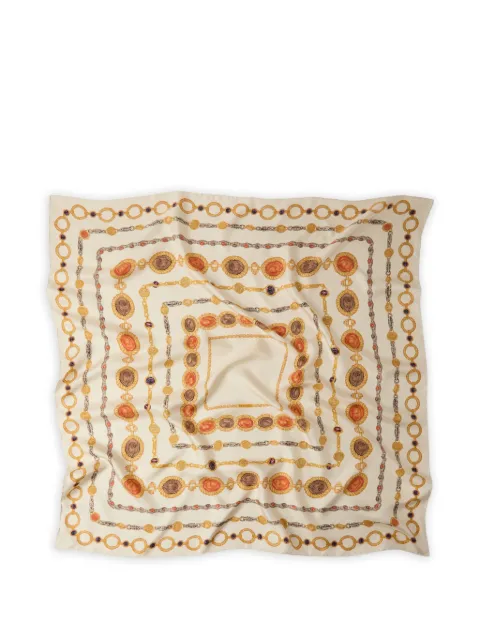 Versace printed silk twill scarf 90 cm