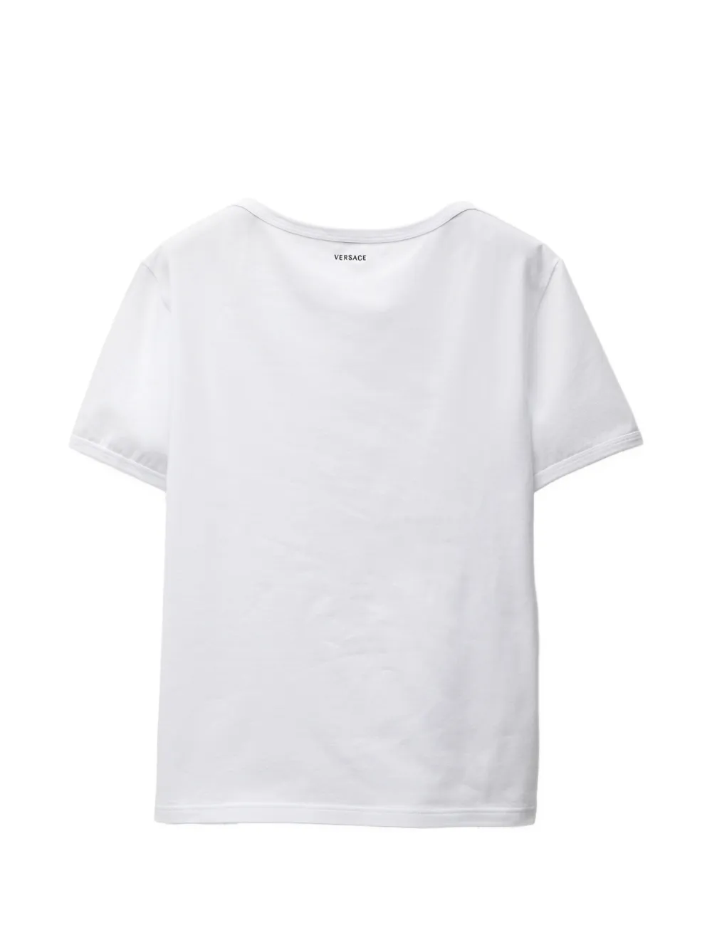 Versace Katoenen-jersey T-shirt met borduurwerk Wit