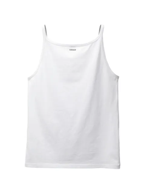 Versace embroidered cotton-jersey tank top