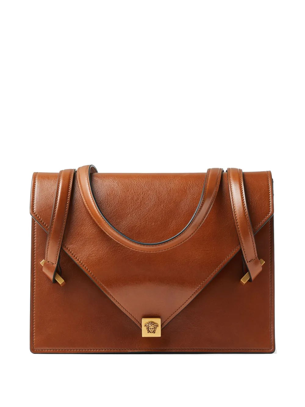 Versace Severine leather shoulder bag - Marrone