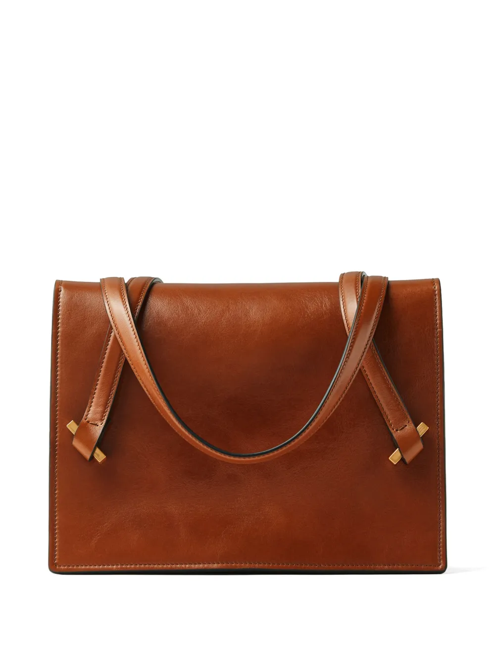  Versace Severine Leather Shoulder Bag - Brown 