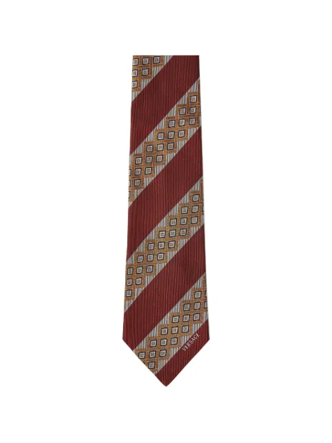 Versace printed jacquard silk tie
