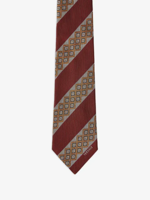 Versace printed jacquard silk tie