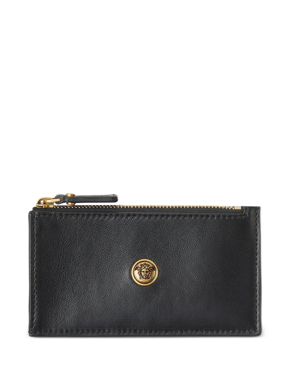 Versace Medusa Zip-up Wallet In Black