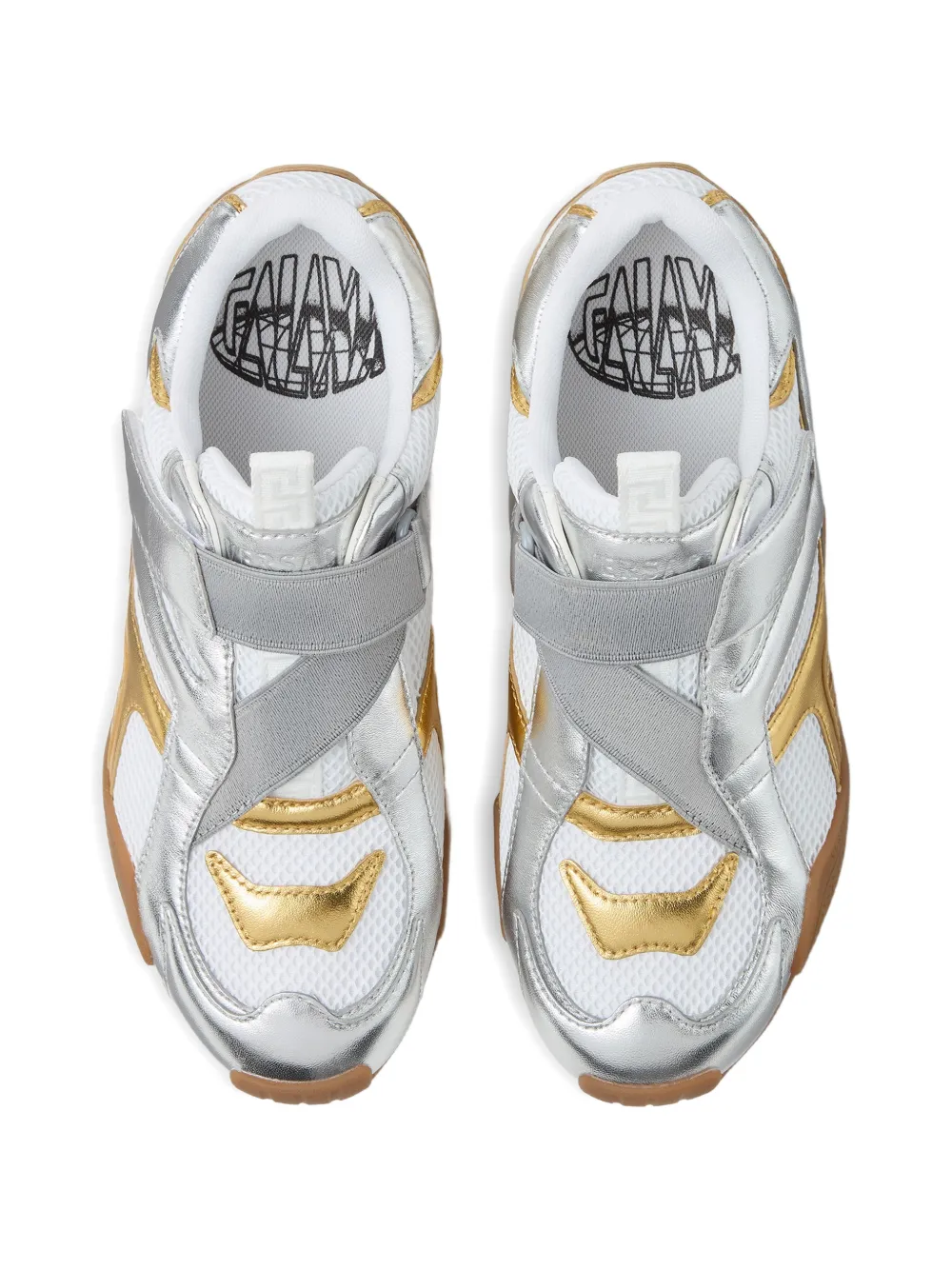 Versace Galaxia metallic sneakers Zilver