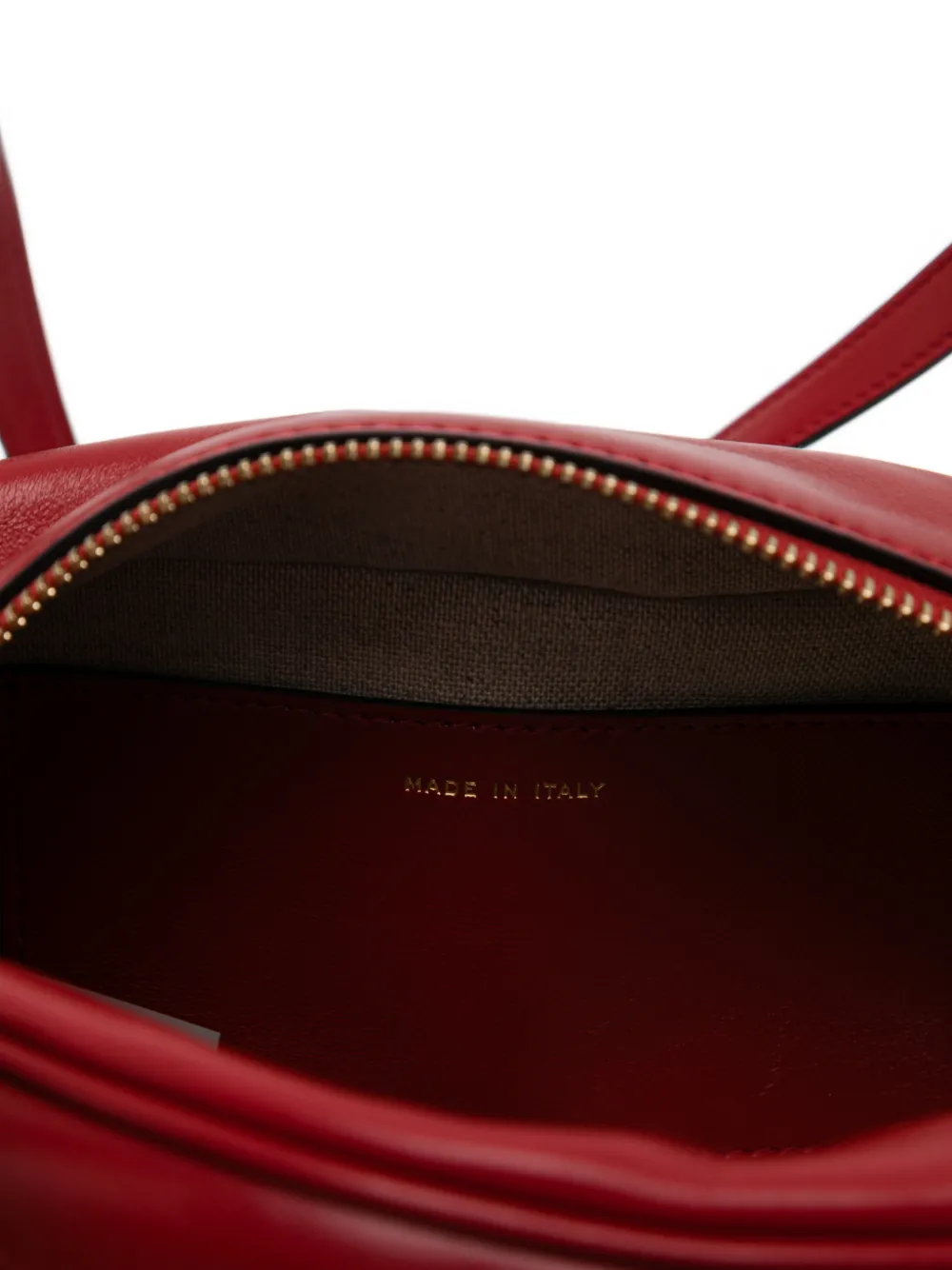 Versace Emblème nappa leren bowlingtas Rood