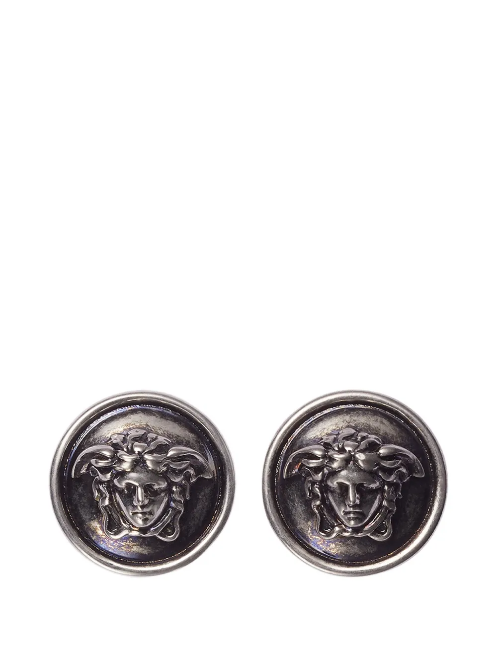 Versace Medusa Earrings In Silver