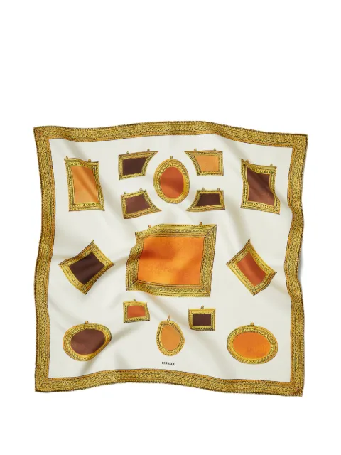 Versace printed silk twill scarf 70 cm