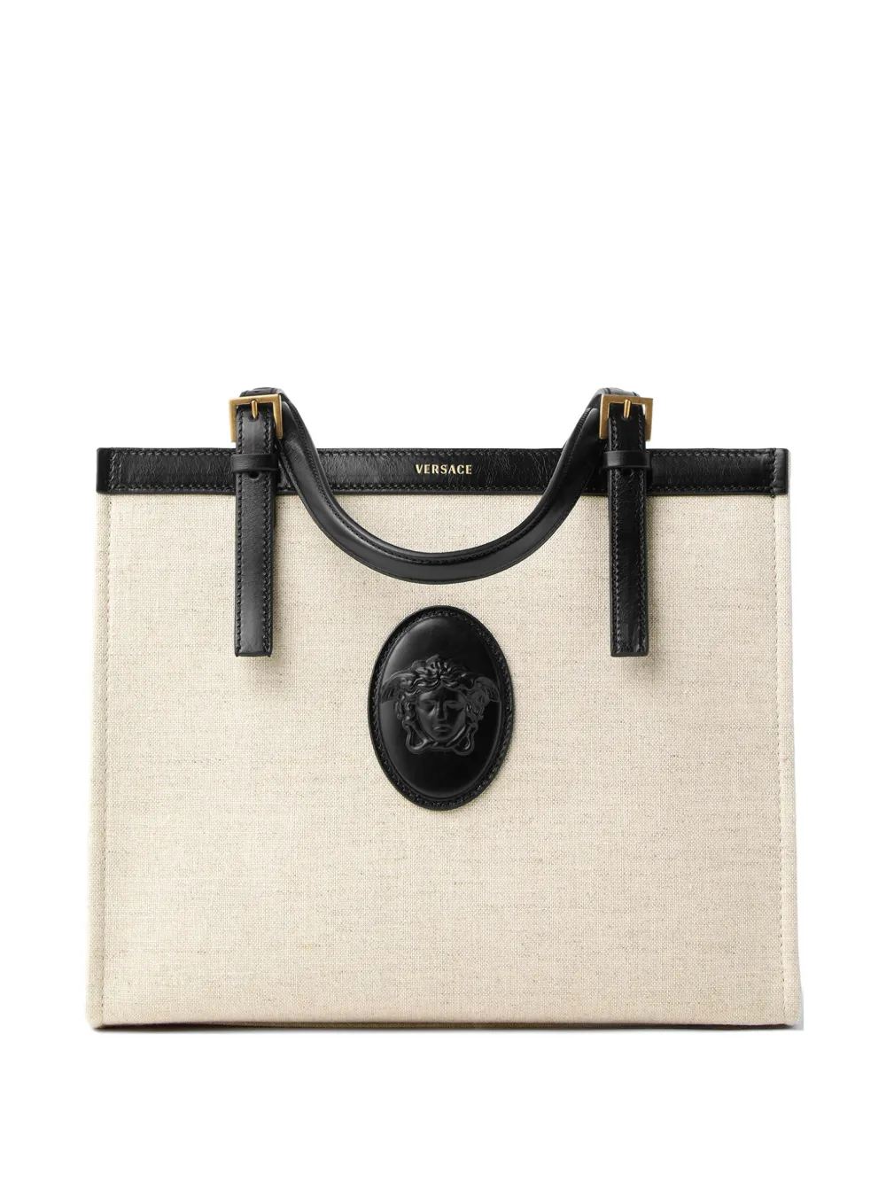 Versace Rivière canvas tote bag - Toni neutri
