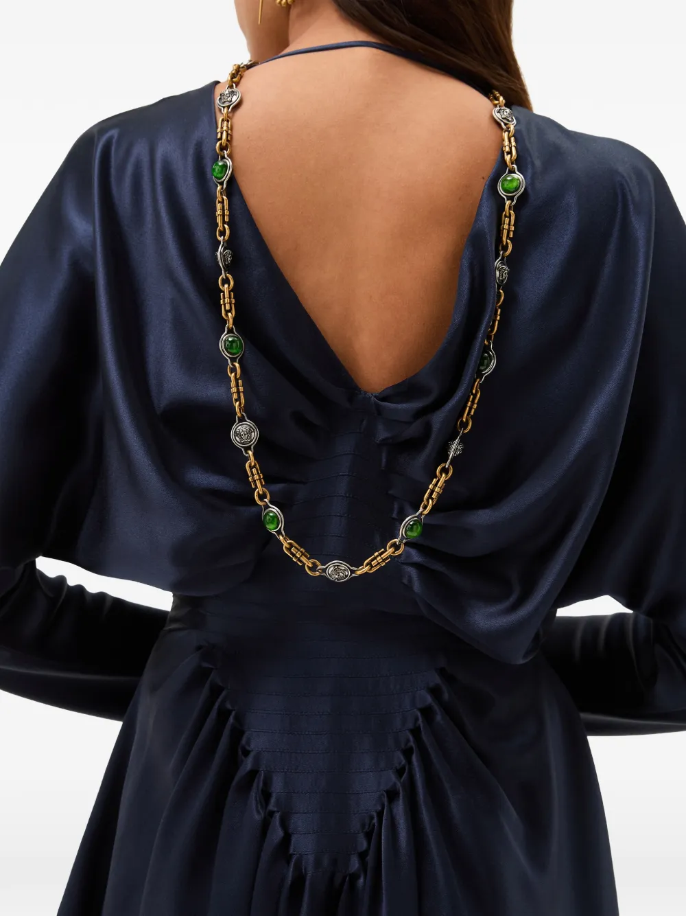 Versace Satijnen mini-jurk Blauw