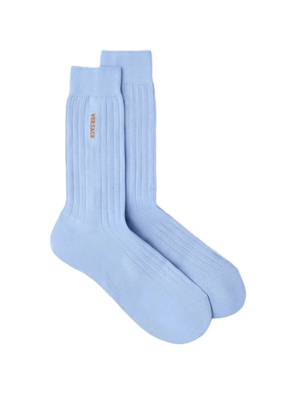 Versace ribbed logo socks - Blu