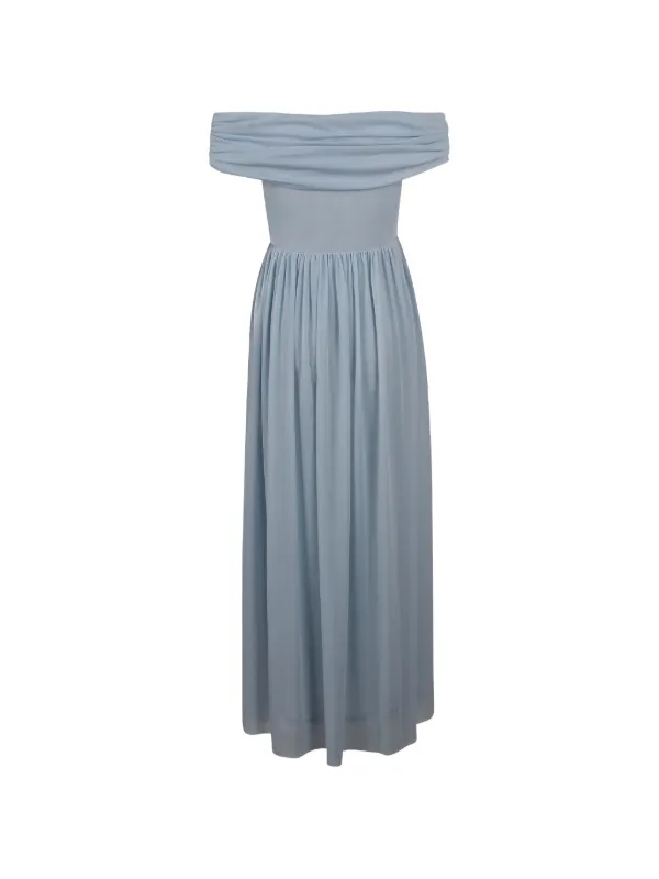 rotate blue dress Rotate Birger Christensen + Dawn Dress in Baltic Sea Blue