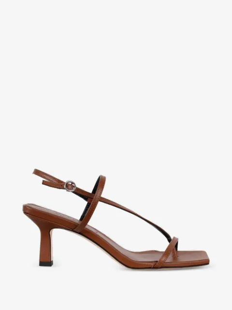Aeyde Elise 65mm toe-post square-toe leather sandals